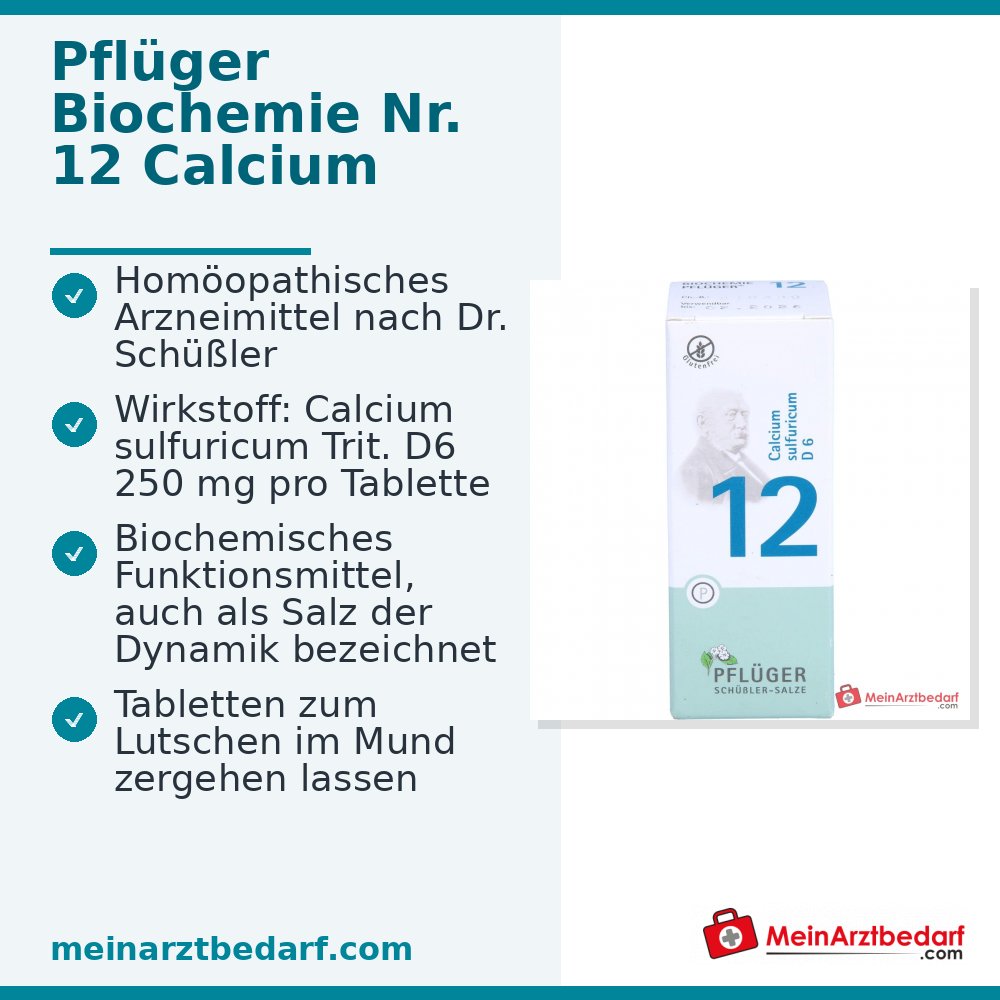 Biochimie Pflüger n°12 Calcium sulfuricum D6 250 mg Comprimés 100 unités.