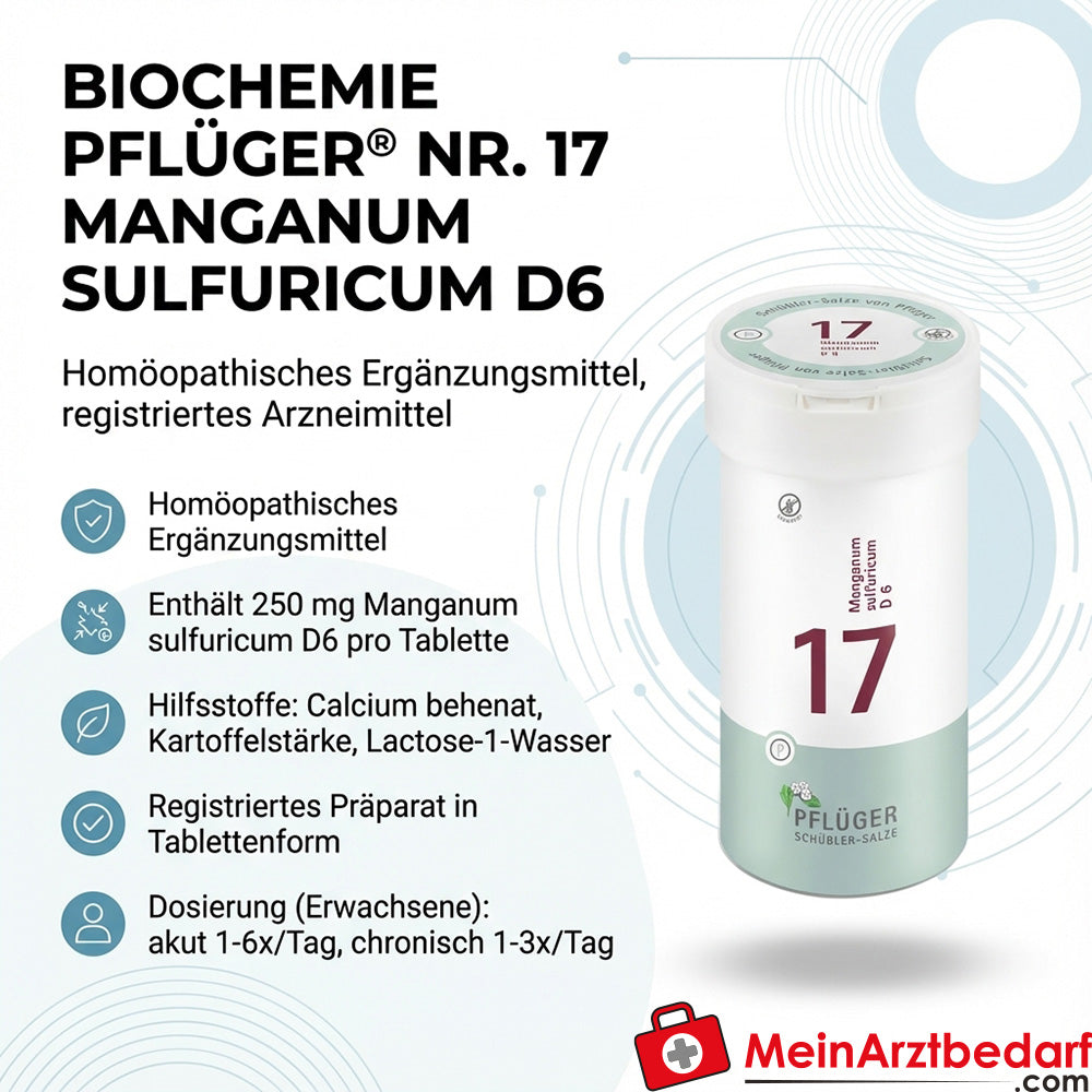 Pflüger Biochemie nr. 17 Manganum sulfuricum tabletten, 100 st.