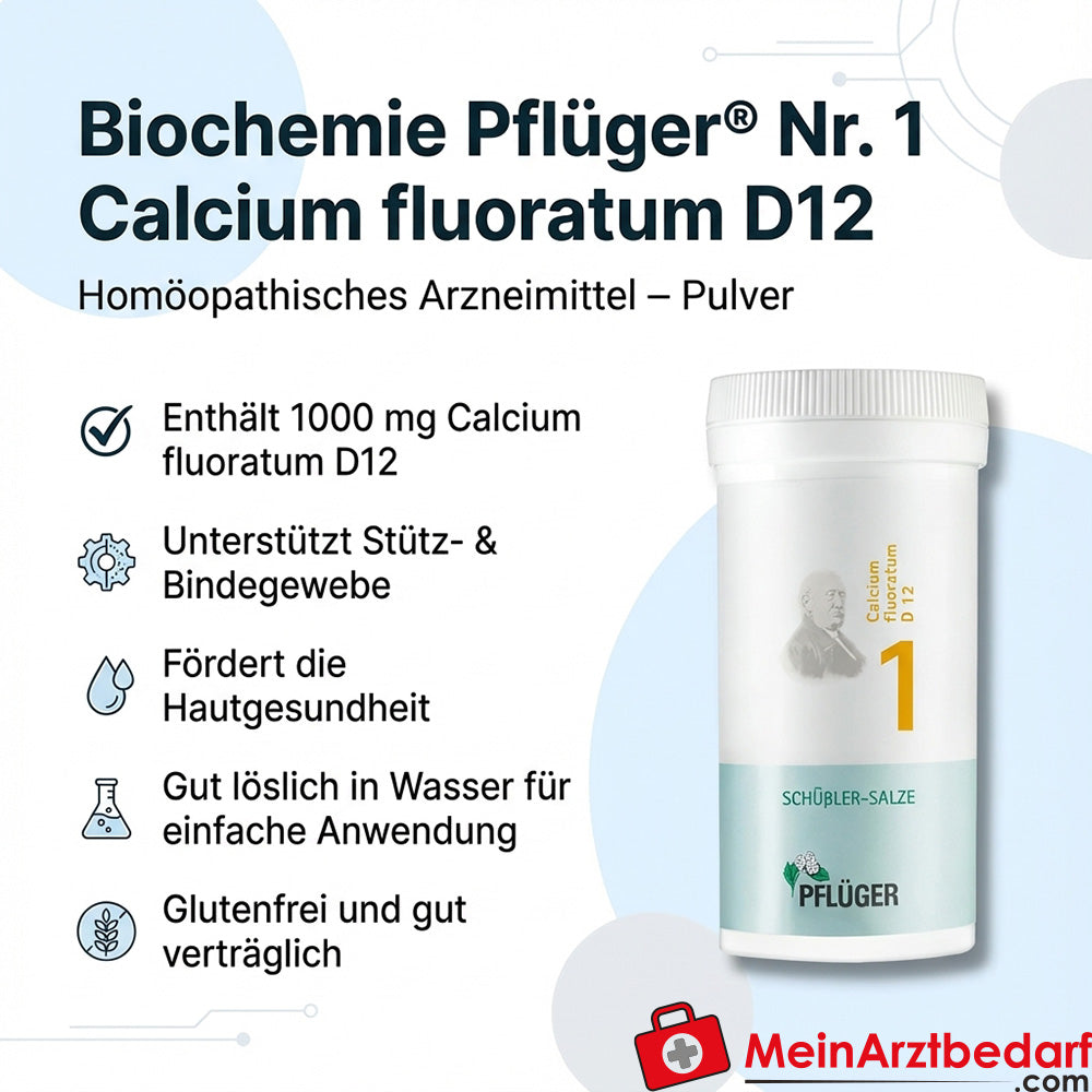 Pflüger Bioquímica Nº 1 Fluorato cálcico D12 Polvo 1000 mg (1 g)
