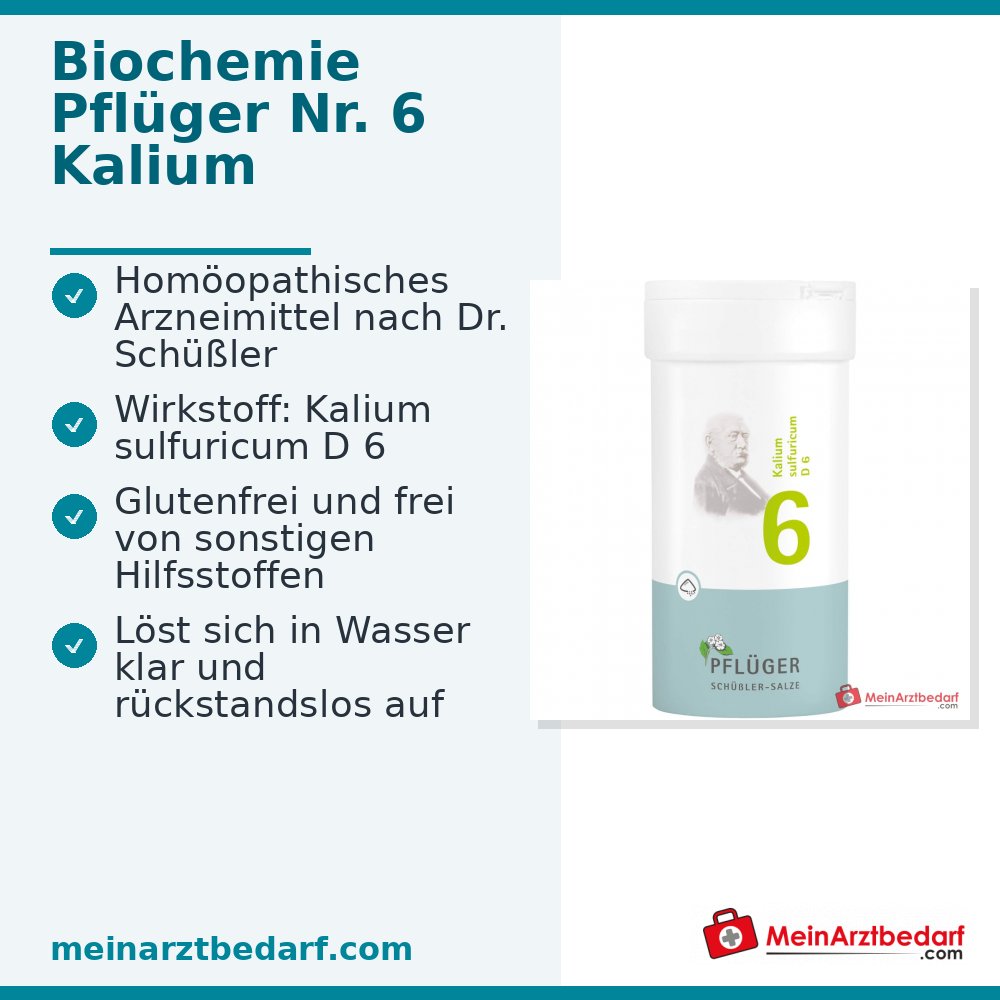 Biochimica Pflüger® Sale di Schüßler n. 6 Kalium sulfuricum D6 Polvere 100 g