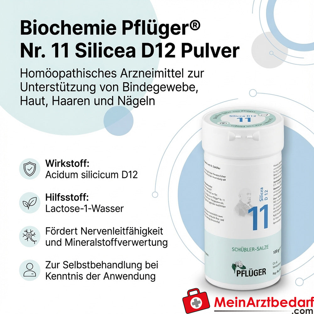 Biochemie Pflüger® N° 11 Silicea D12 poudre 1000 mg