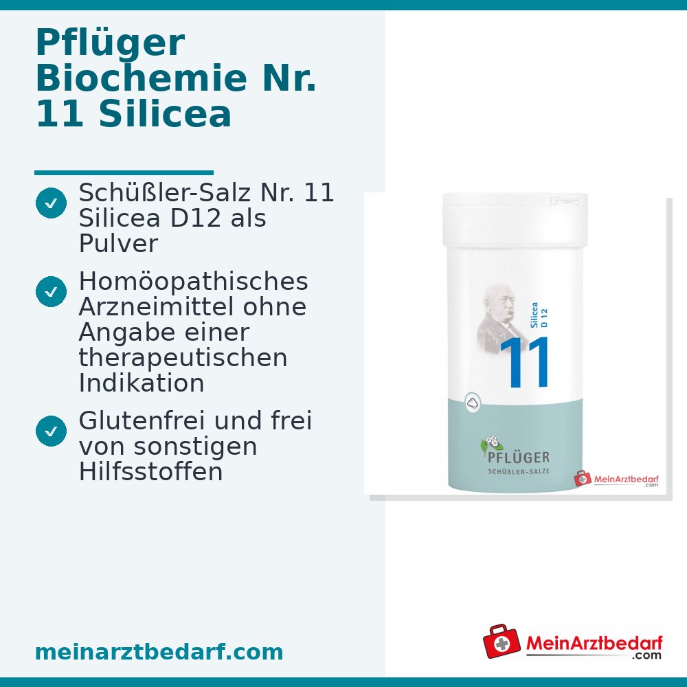 Biochemie Pflüger® N° 11 Silicea D12 poudre 1000 mg