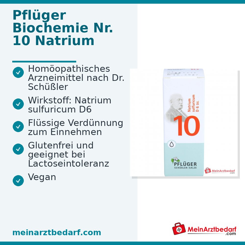 Biochimica Pflüger n. 10 Natrium sulfuricum D6 Gocce