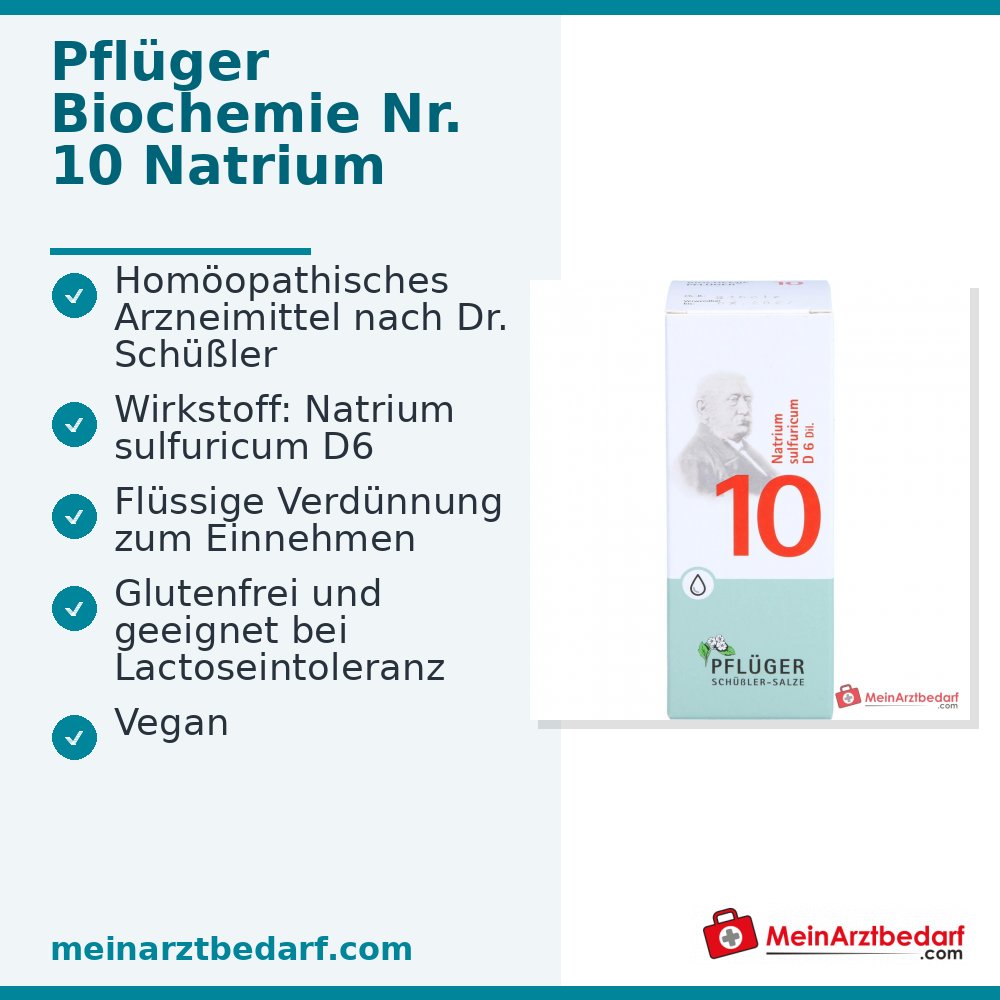 Biochimica Pflüger n. 10 Natrium sulfuricum D6 Gocce