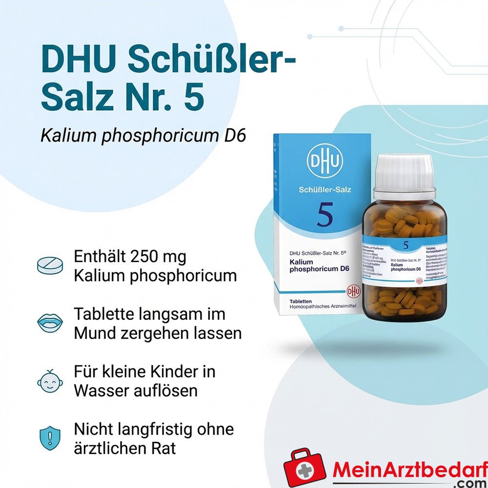 DHU Schuessler Zout Nr. 5 Kalium phosphoricum D6 Tabletten 80 stuks