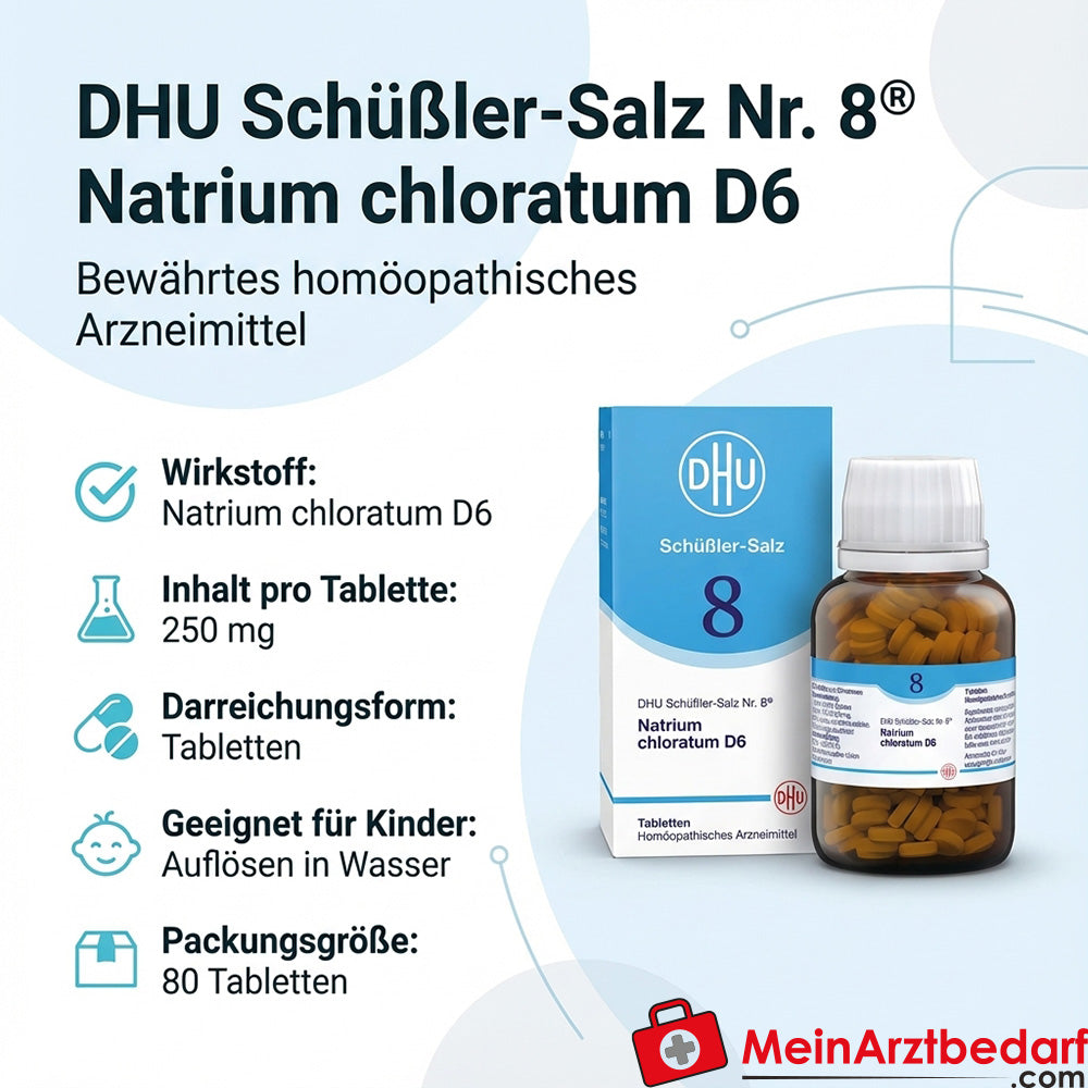 DHU Sel de Schüssler No 8 Natrium chloratum D6 250 mg comprimés 80 pièces