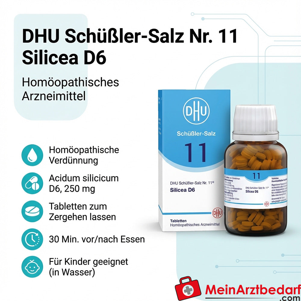 DHU Sel de Schüssler No 11 Silicea D6 250 mg comprimés 80 pièces