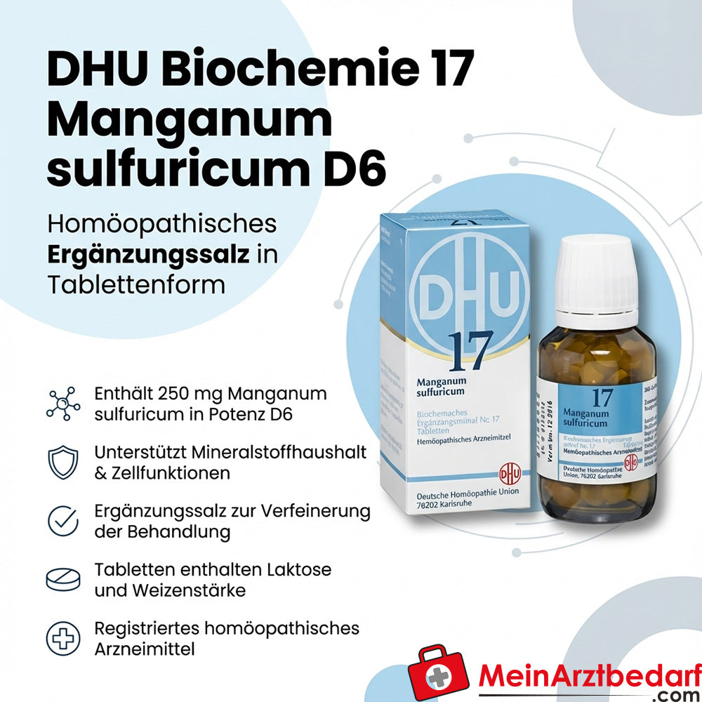 DHU Biochemistry 17 Manganum sulphuricum D6 250 mg tabletki