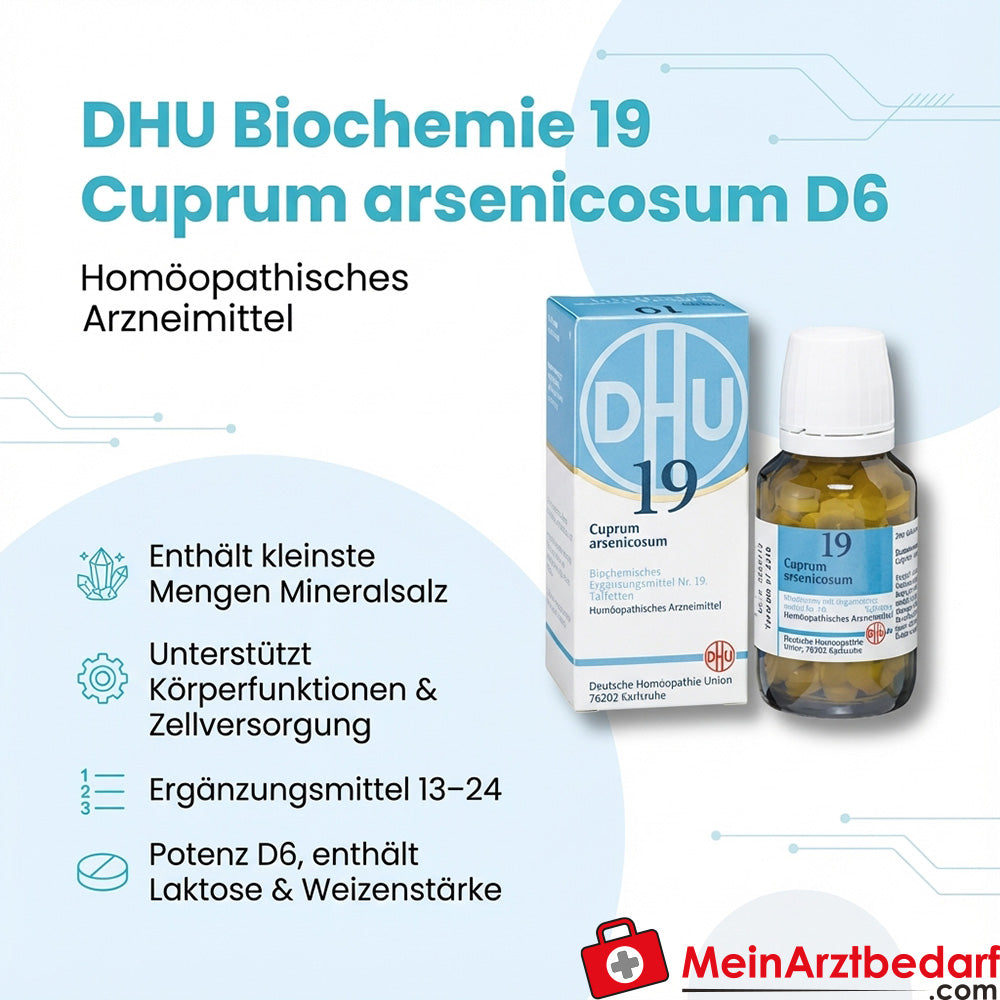 DHU Biochemistry 19 Cuprum arsenicosum D6 Opakowanie tabletek
