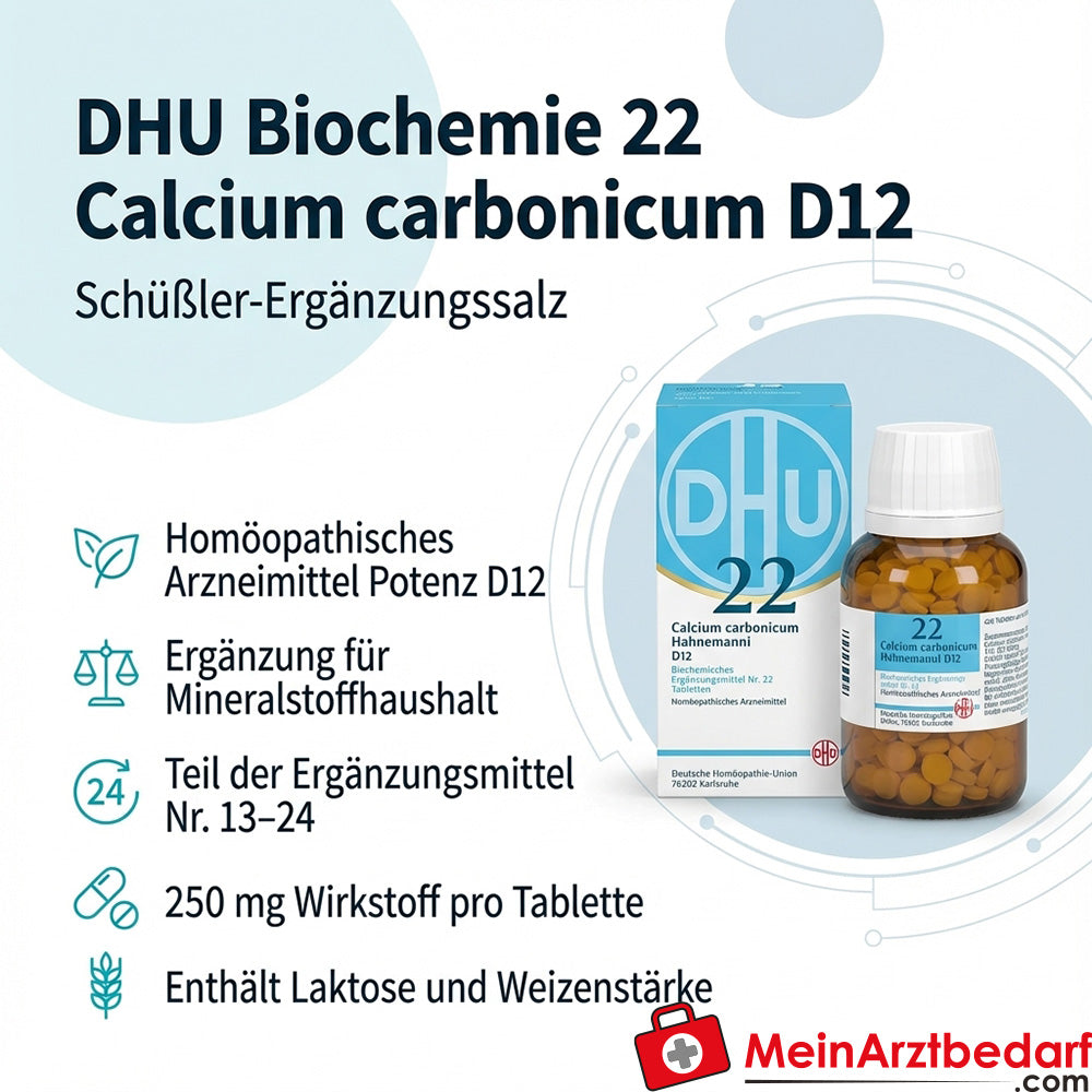 DHU Biochimie 22 Calcium carbonicum D12 250 mg Comprimés