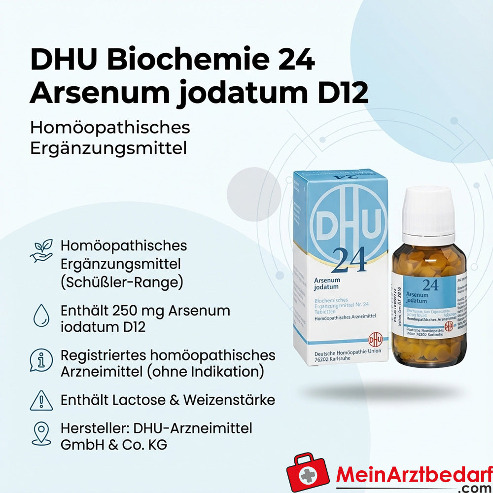 DHU Biochemistry 24 Arsenum iodatum D12 250 mg tabletki