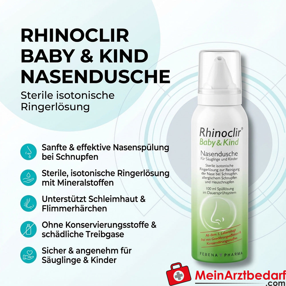 Rhinoclir Baby & Child płyn do nosa sterylny izotoniczny roztwór Ringera 100 ml