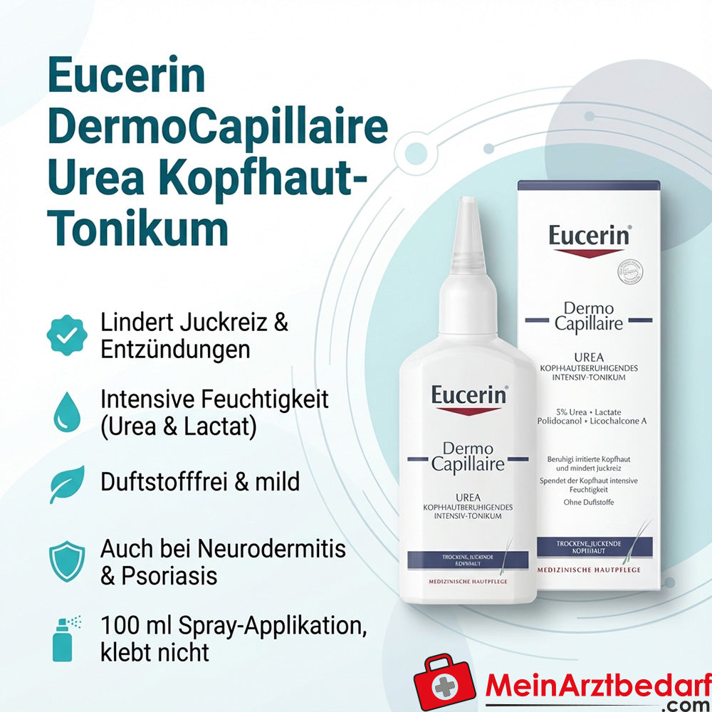 Eucerin DermoCapillaire Urea Tonique pour cuir chevelu 100 ml