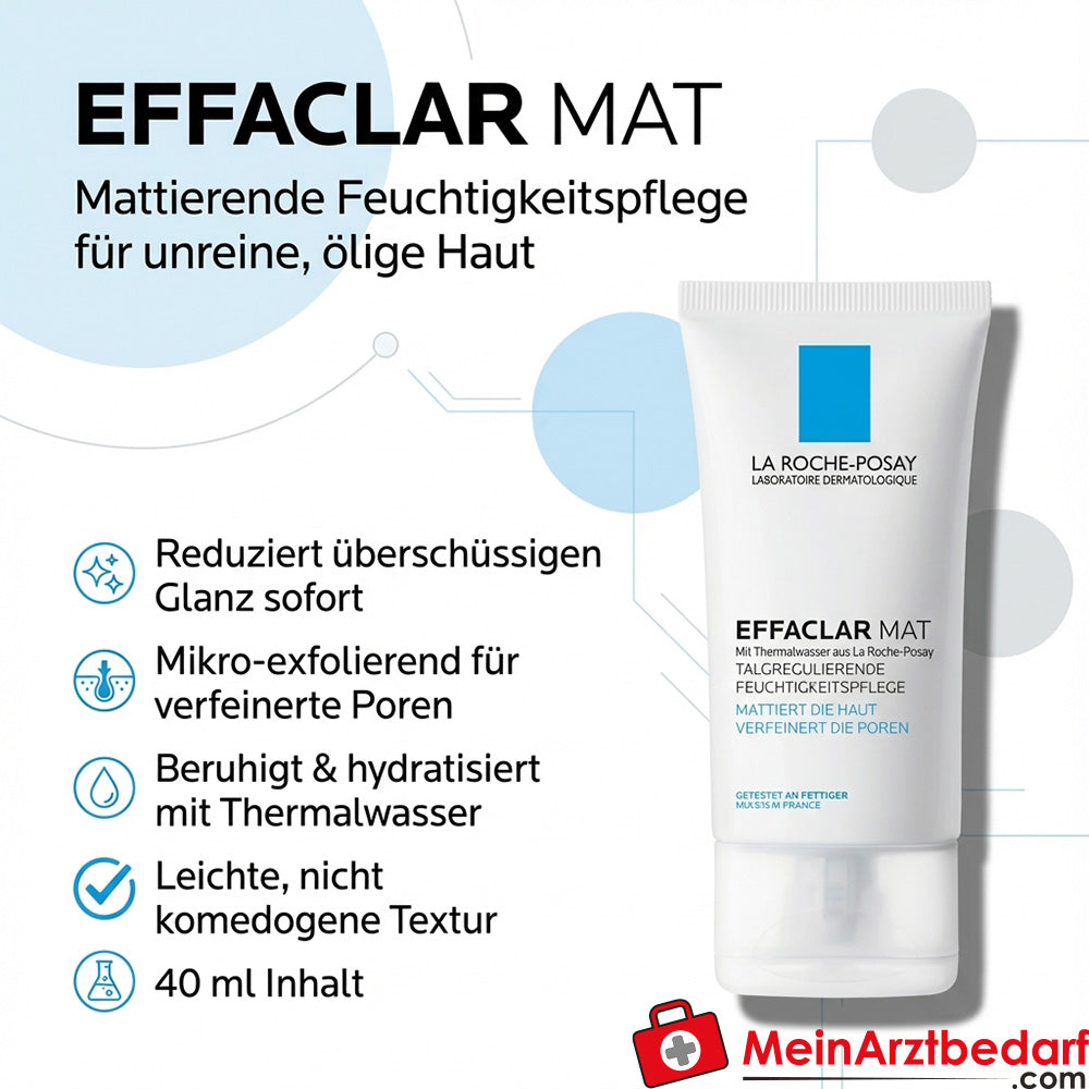 La Roche-Posay Effaclar Mat mattierende Feuchtigkeitscreme für unreine, ölige Haut 40 ml