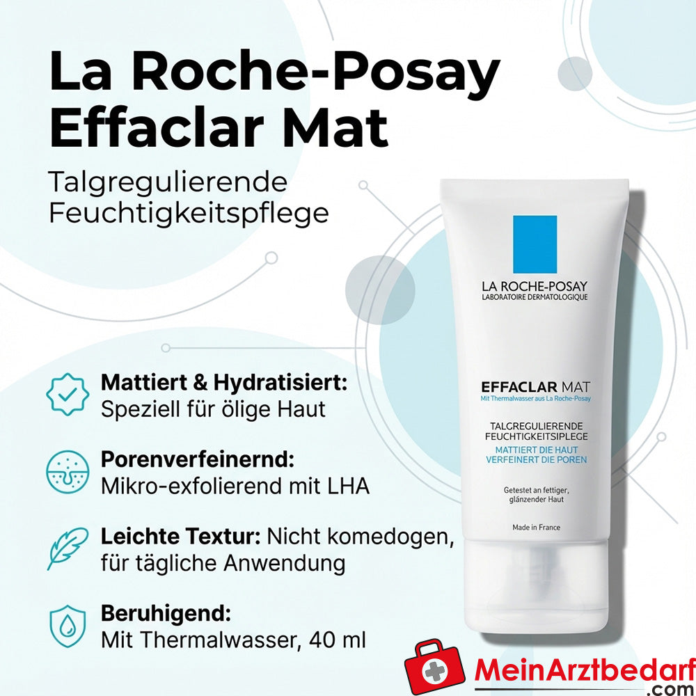 La Roche-Posay Effaclar Mat mattierende Feuchtigkeitscreme für unreine, ölige Haut 40 ml