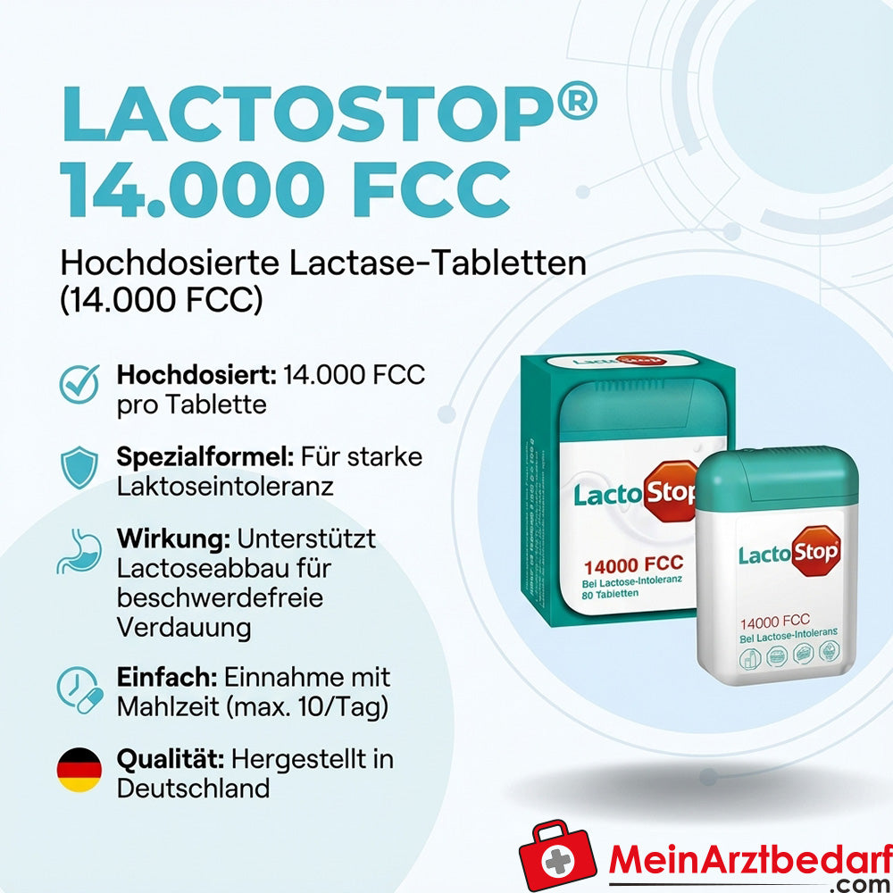 LactoStop Lactase 14.000 FCC tabletten 80 stuks