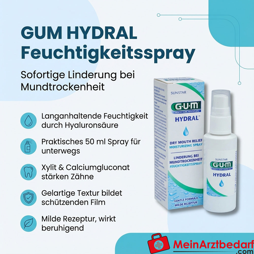 GUM HYDRAL Hyaluronzuur Hydraterende Spray 50 ml