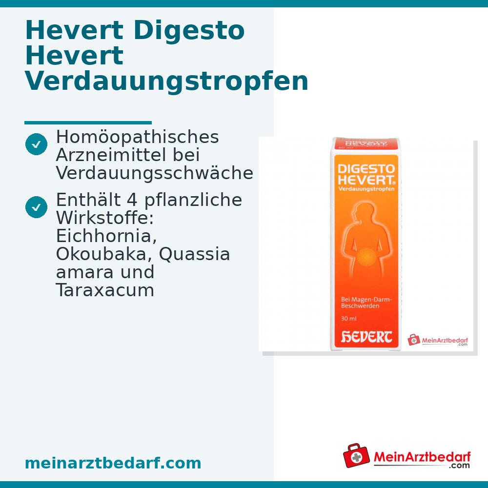 Hevert Digesto verteringsdruppels, 30 ml