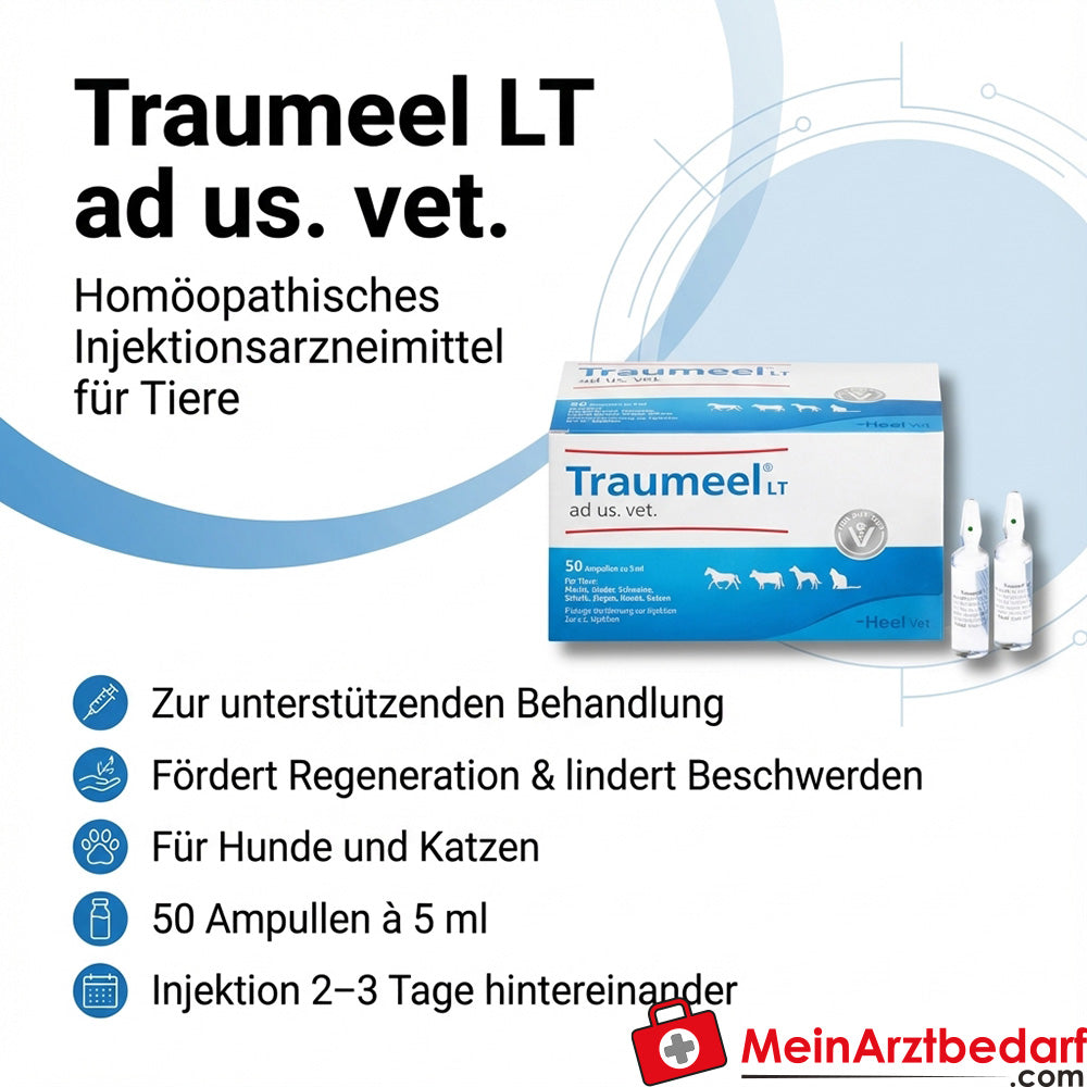 Traumeel LT ad us. vet. medicamento homeopático inyectable ampollas 5 ml 50 piezas