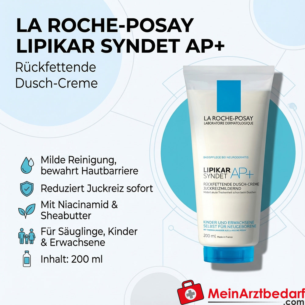 La Roche-Posay LIPIKAR SYNDET AP+ rückfettende Dusch-Creme 200 ml