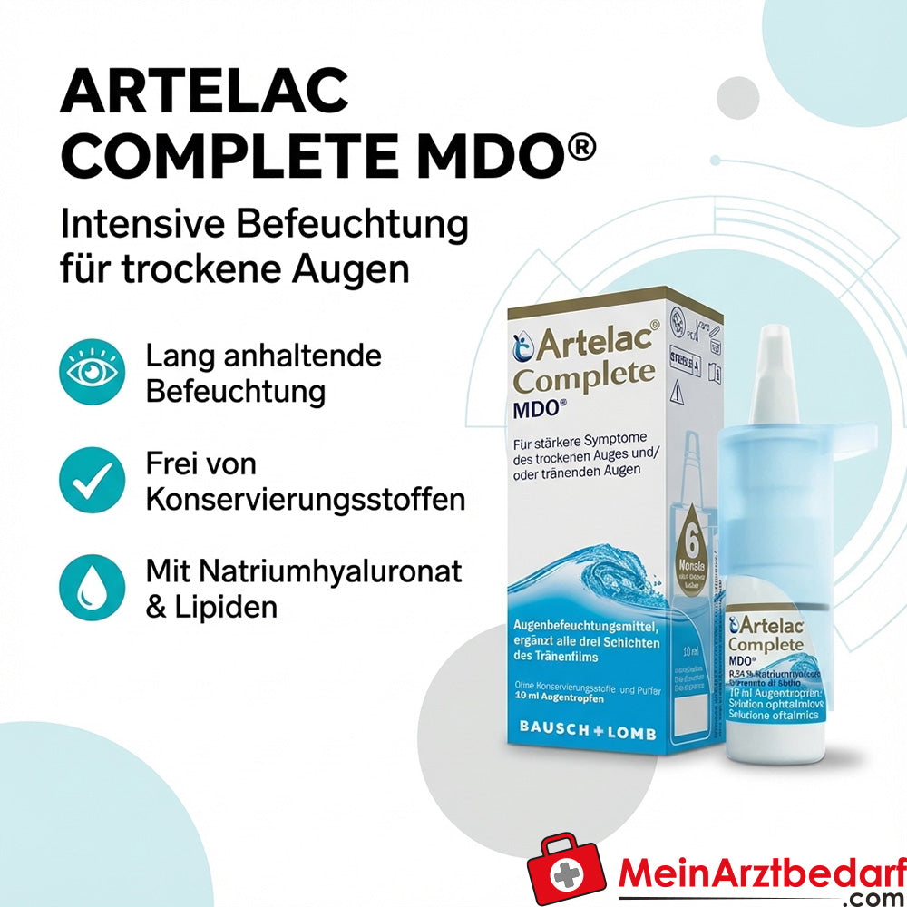 Artelac Complete MDO 0,24% hyaluronate de sodium Collyre 10 ml