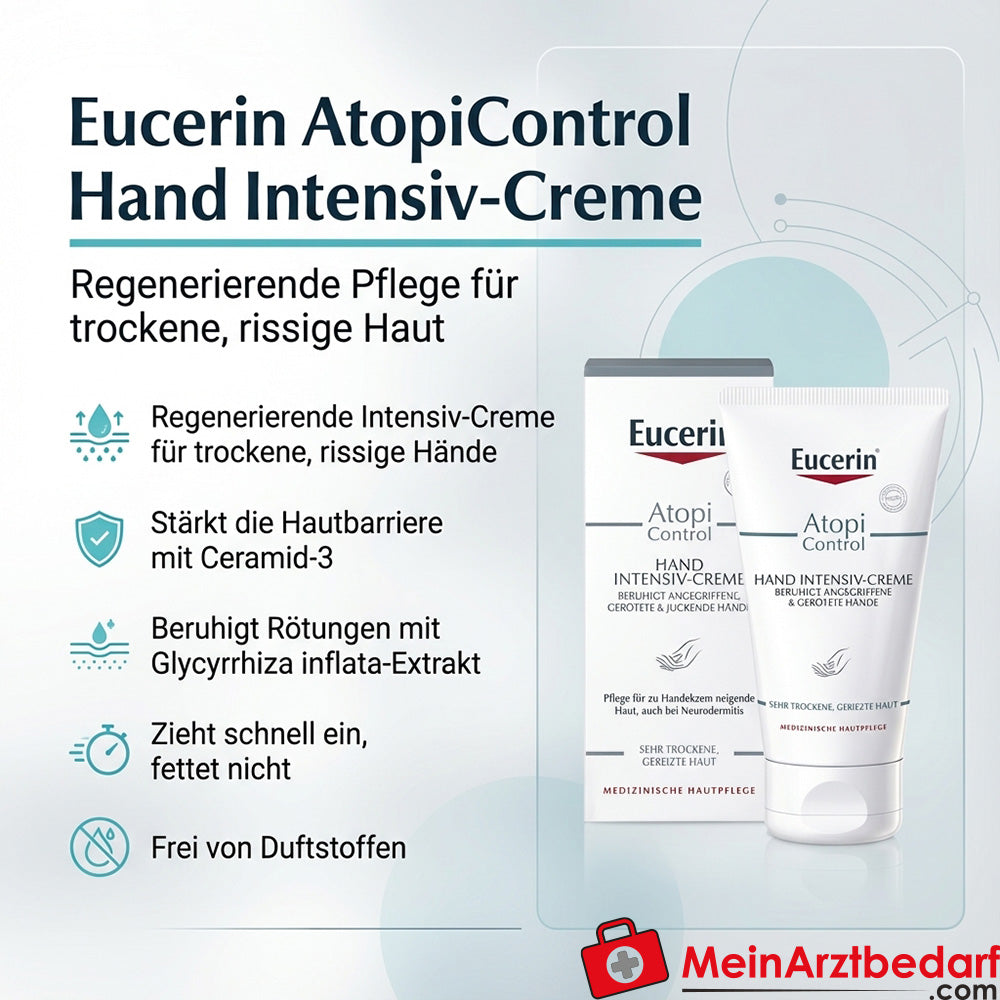 Eucerin AtopiControl Hand Intensieve Crème Ceramide-3 Shea Butter 75 ml