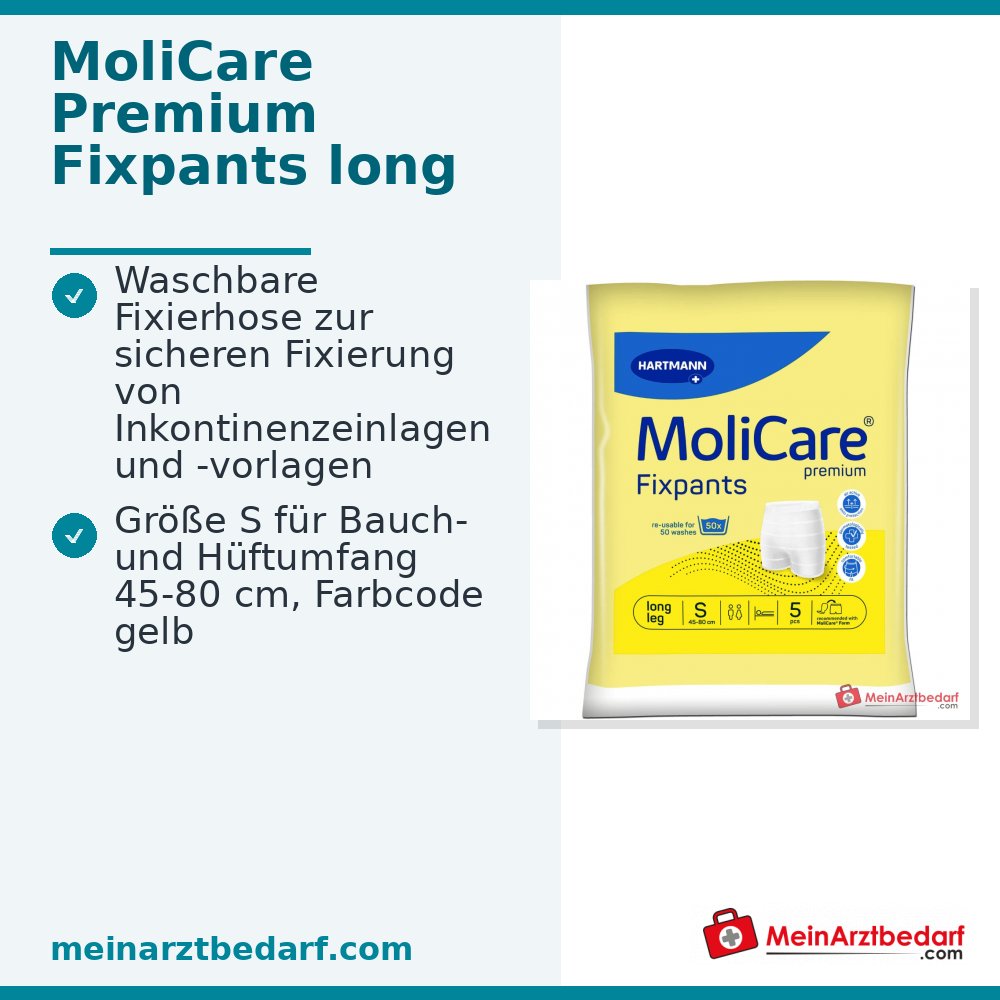 MoliCare Premium Fixbroek met lange pijpen fixatiebroekje maat S voor incontinentie