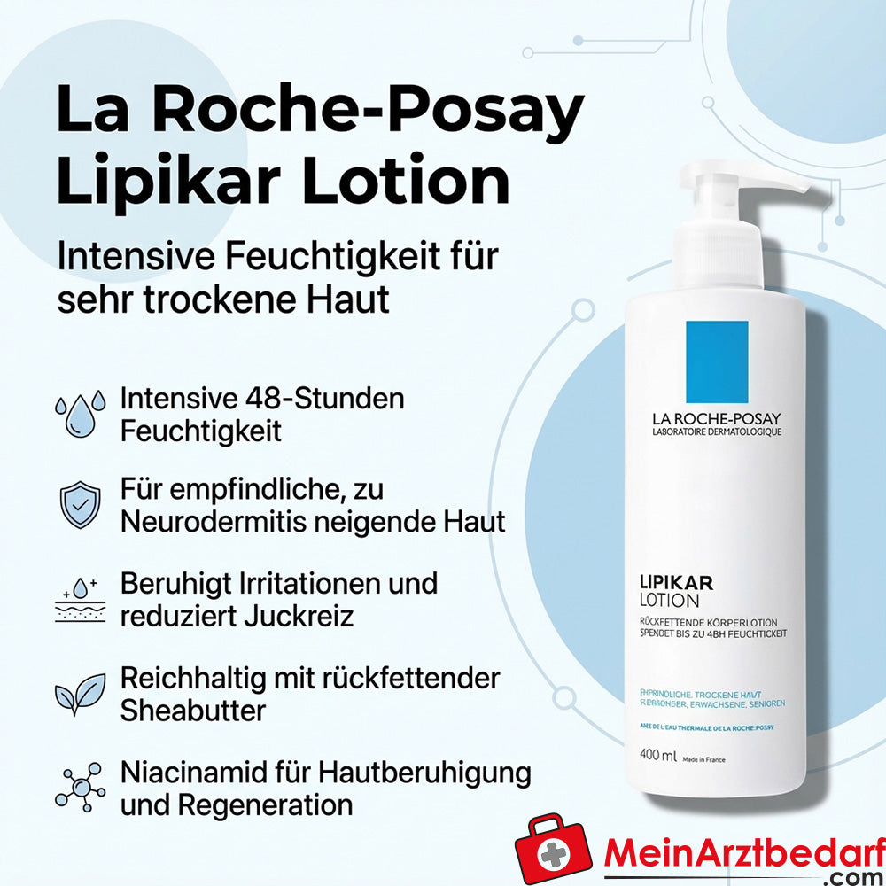La Roche-Posay Lipikar Bodylotion mit Niacinamid und Sheabutter 400 ml