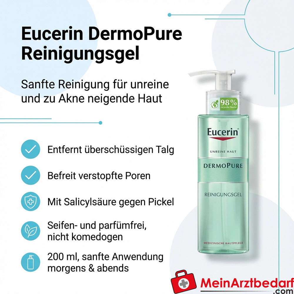 Eucerin DermoPure Reinigingsgel Salicylzuur 200 ml