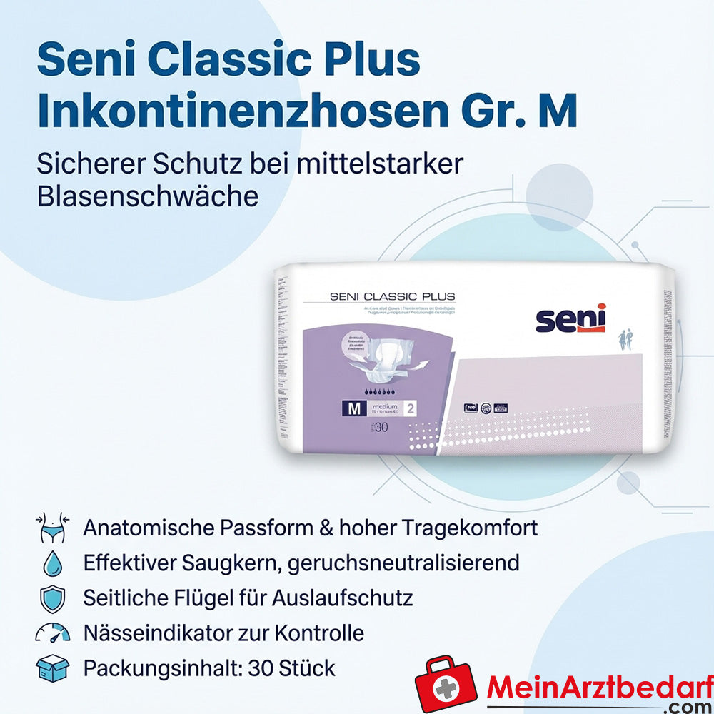 Seni Classic Plus Inkontinenzhosen Gr. M 30 Stück
