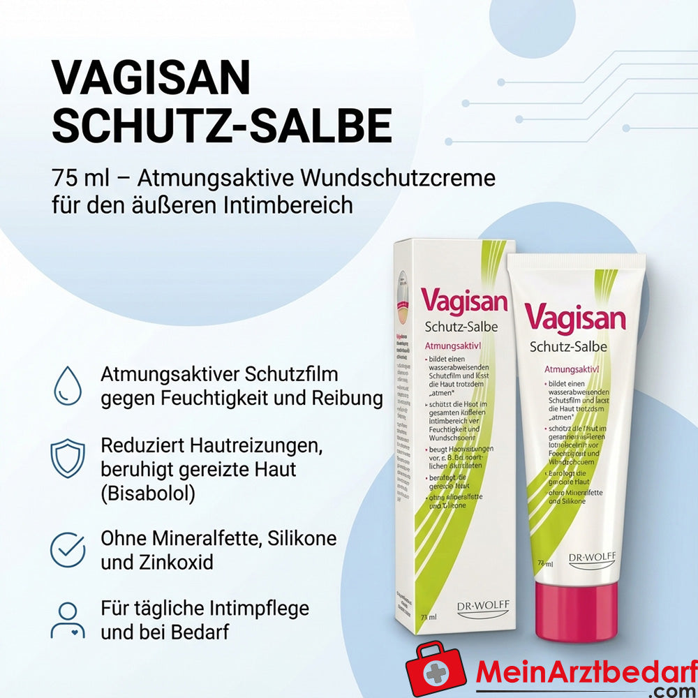 Vagisan pommade protectrice 75 ml Crème de protection des plaies respirante
