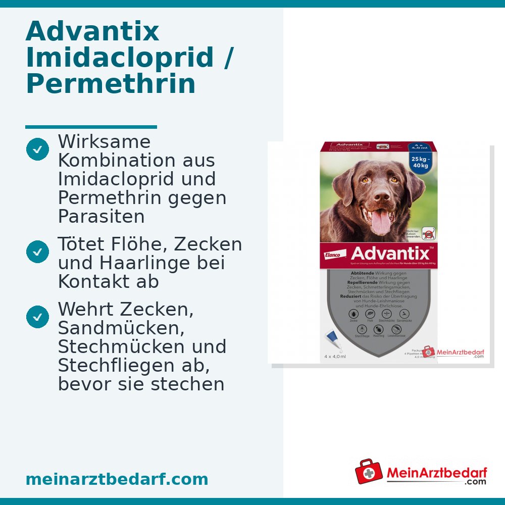 Advantix Spot-on Hond 25-40 kg Imidacloprid en Permethrin 4 x 4 ml
