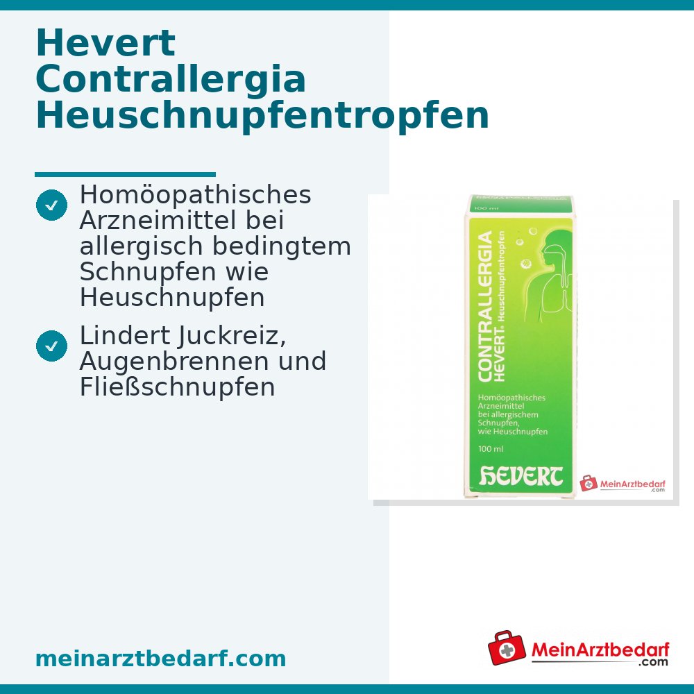 Mélange Hevert Contrallergia gouttes pour le rhume des foins, 100 ml