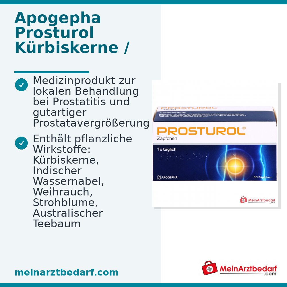 Prosturol nasiona dyni / Wąkrota azjatycka / Kadzidłowiec / Kocanka / Witamina E / Drzewo herbaciane australijskie / Czopki z kwasem hialuronowym, 10 szt.