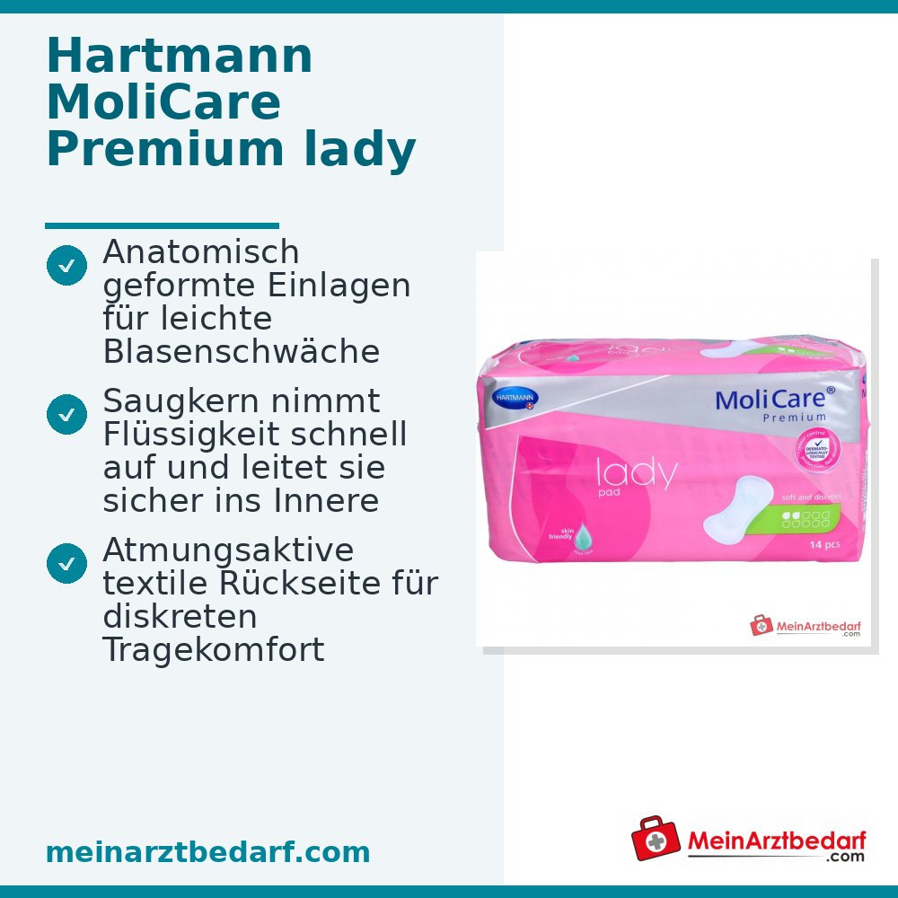 Hartmann MoliCare Premium lady pad 2 Tropfen Inkontinenzeinlagen, 252 St.