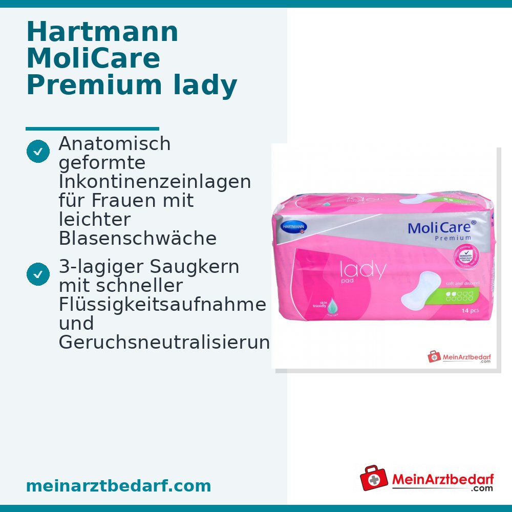 Hartmann MoliCare Premium lady pad 2 Tropfen Inkontinenzeinlagen, 252 St.