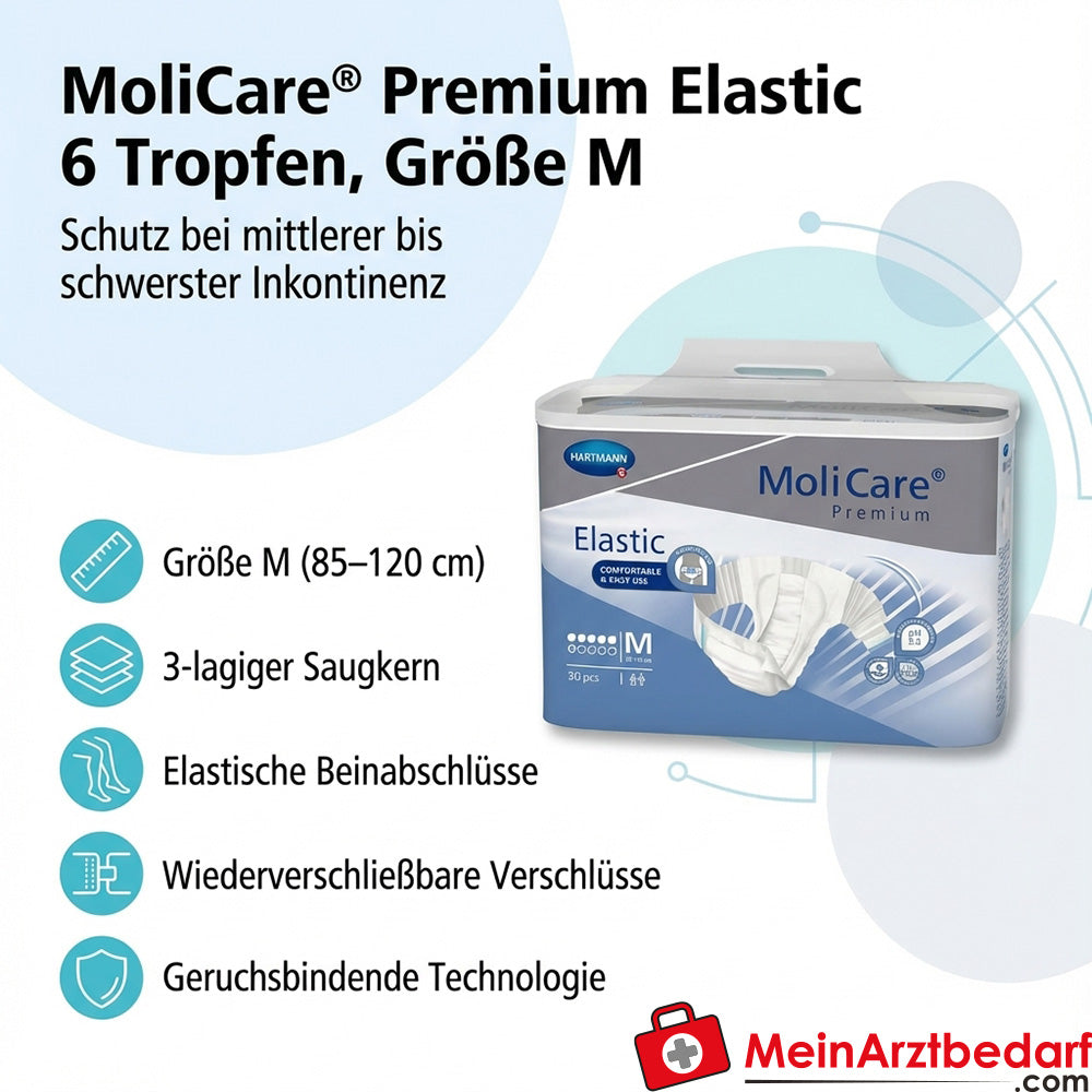 MoliCare® Premium Elastic majtki chłonne 6 kropli rozmiar M