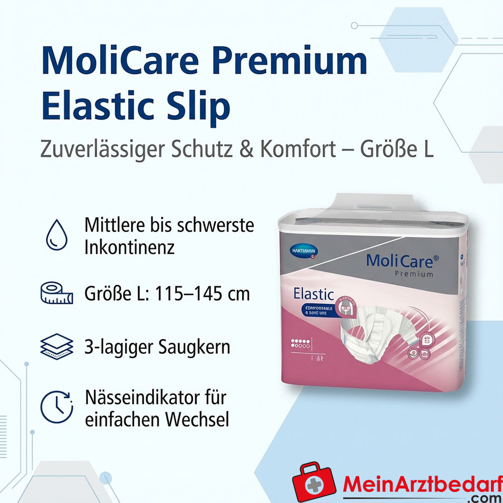 MoliCare Premium Elastic Inkontinenz-Slip 7 Tropfen Gr. L (115–145 cm)