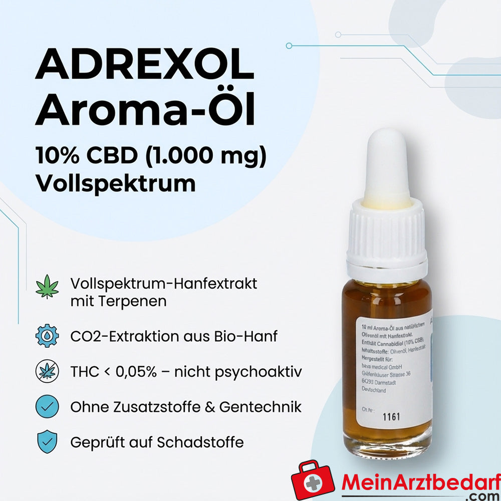 Olejek smakowy ADREXOL 10% CBD (1000 mg) o pełnym spektrum działania