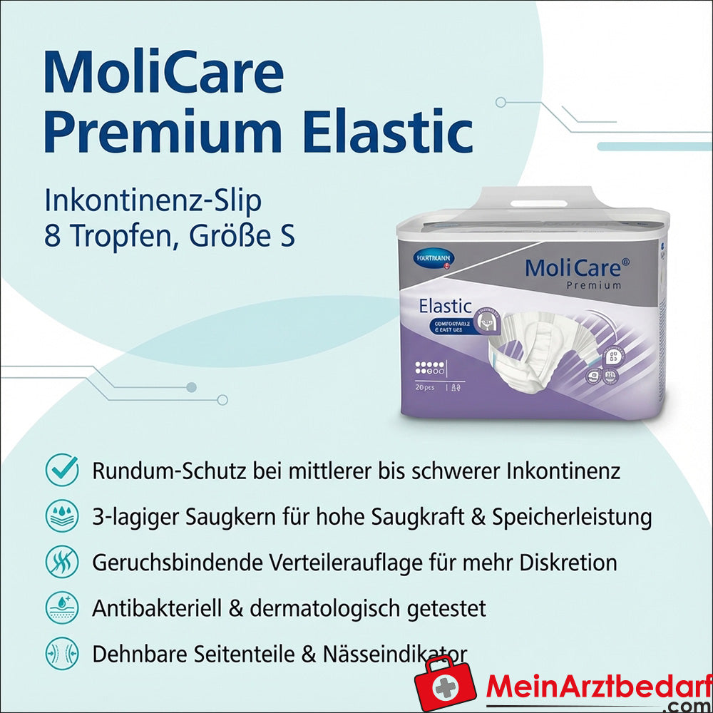 MoliCare Premium Elastic majtki chłonne 8 kropli rozmiar S (70-90 cm)