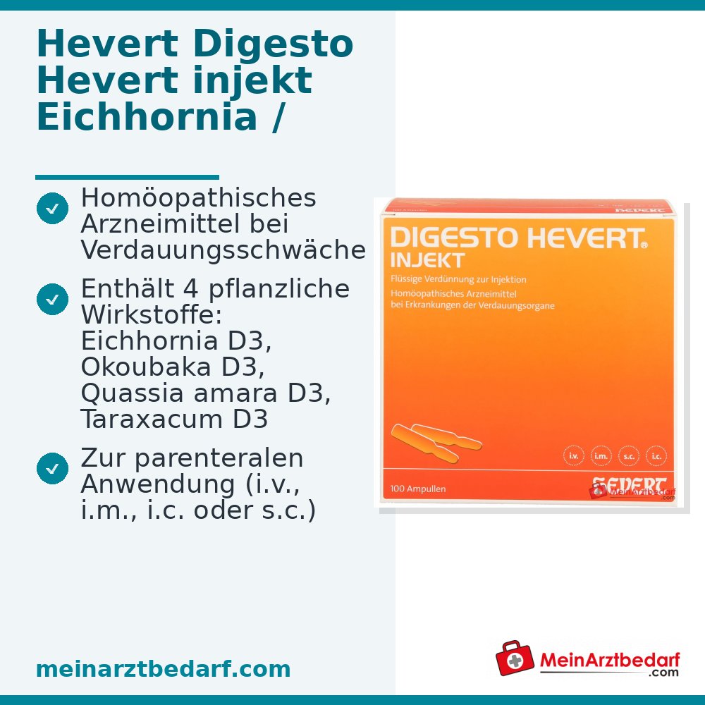 Hevert Digesto injectie ampullen, 100 stuks à 2 ml