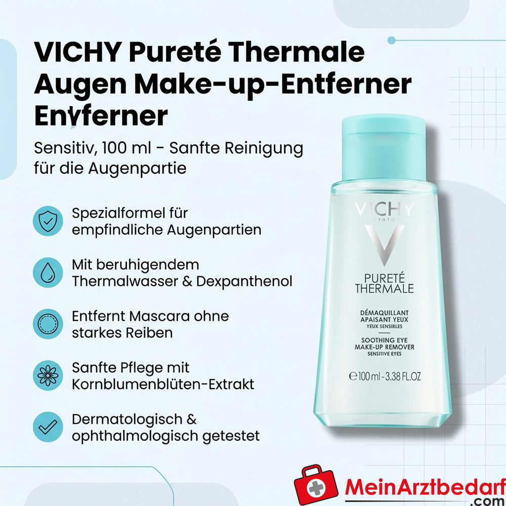 Vichy Pureté Thermale démaquillant pour les yeux sensitif 100 ml