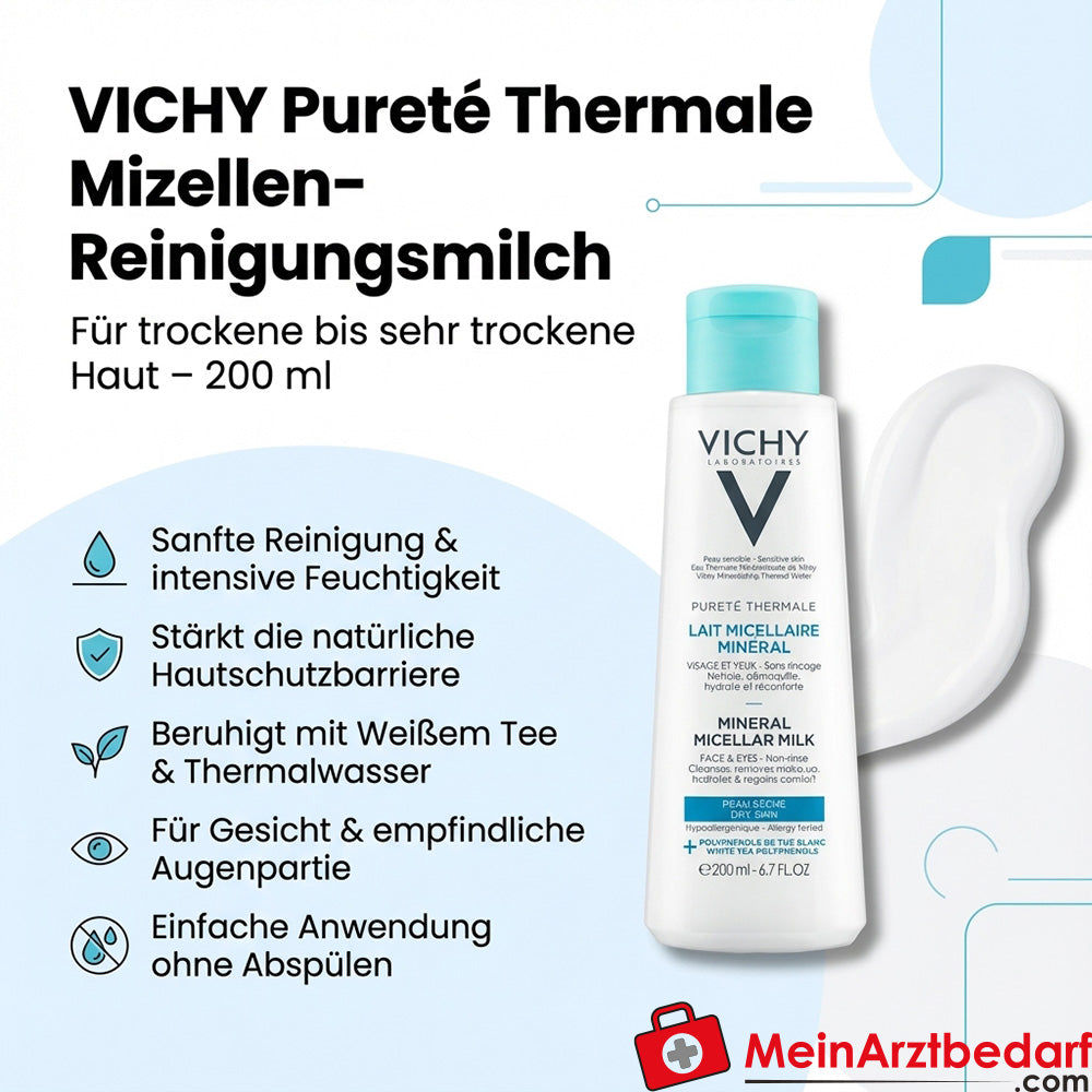 VICHY Pureté Thermale Minéral Leche Micelar Limpiadora 200 ml