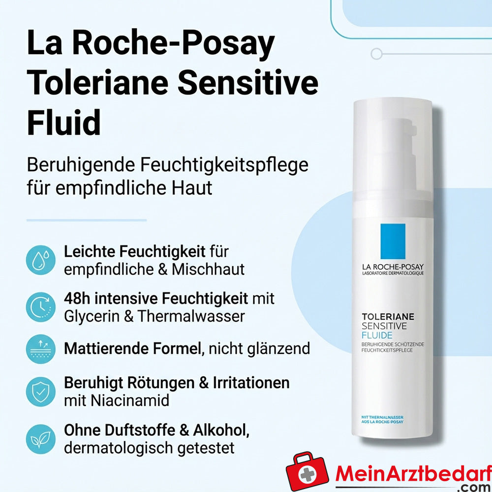 La Roche Toleriane Sensitive Fluid Niacinamide 40 ml voor gemengde & vette huid