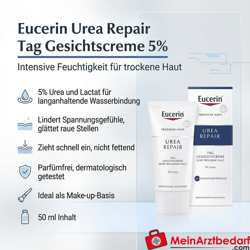 Eucerin Urea Repair Dag Gezichtscrème 5% Urea 50 ml