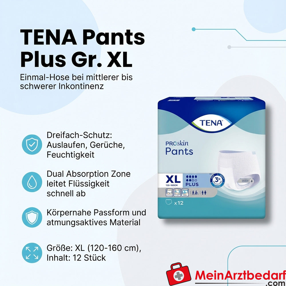 Pantalones desechables TENA Pants Plus talla XL Incontinencia