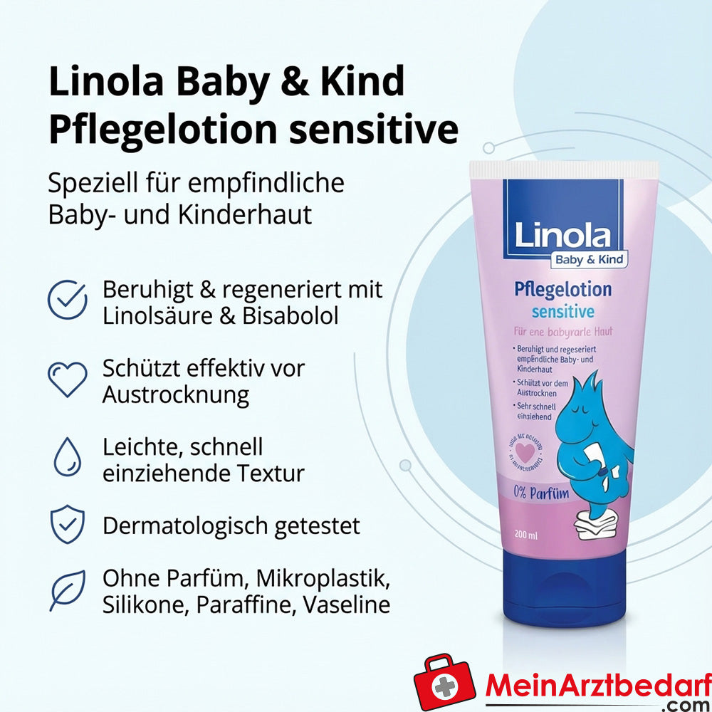 Linola Baby & Kind Verzorging Lotion gevoelig, 200ml