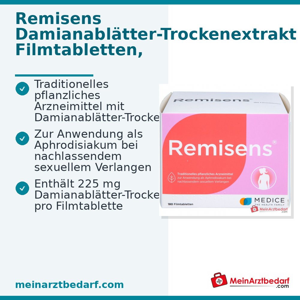 Remisens Damianablad-droogextract filmomhulde tabletten, 90 st.