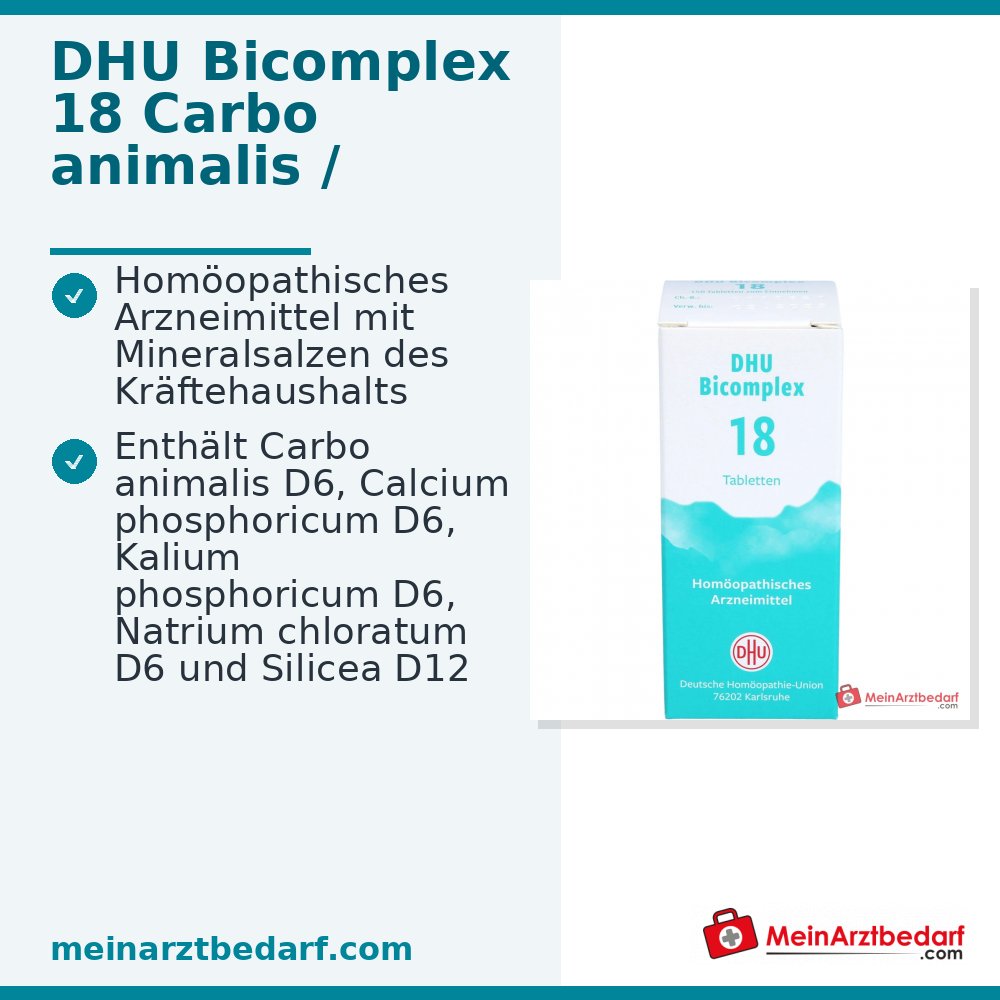 Tabletas homeopáticas DHU Bicomplex 18 150 unidades