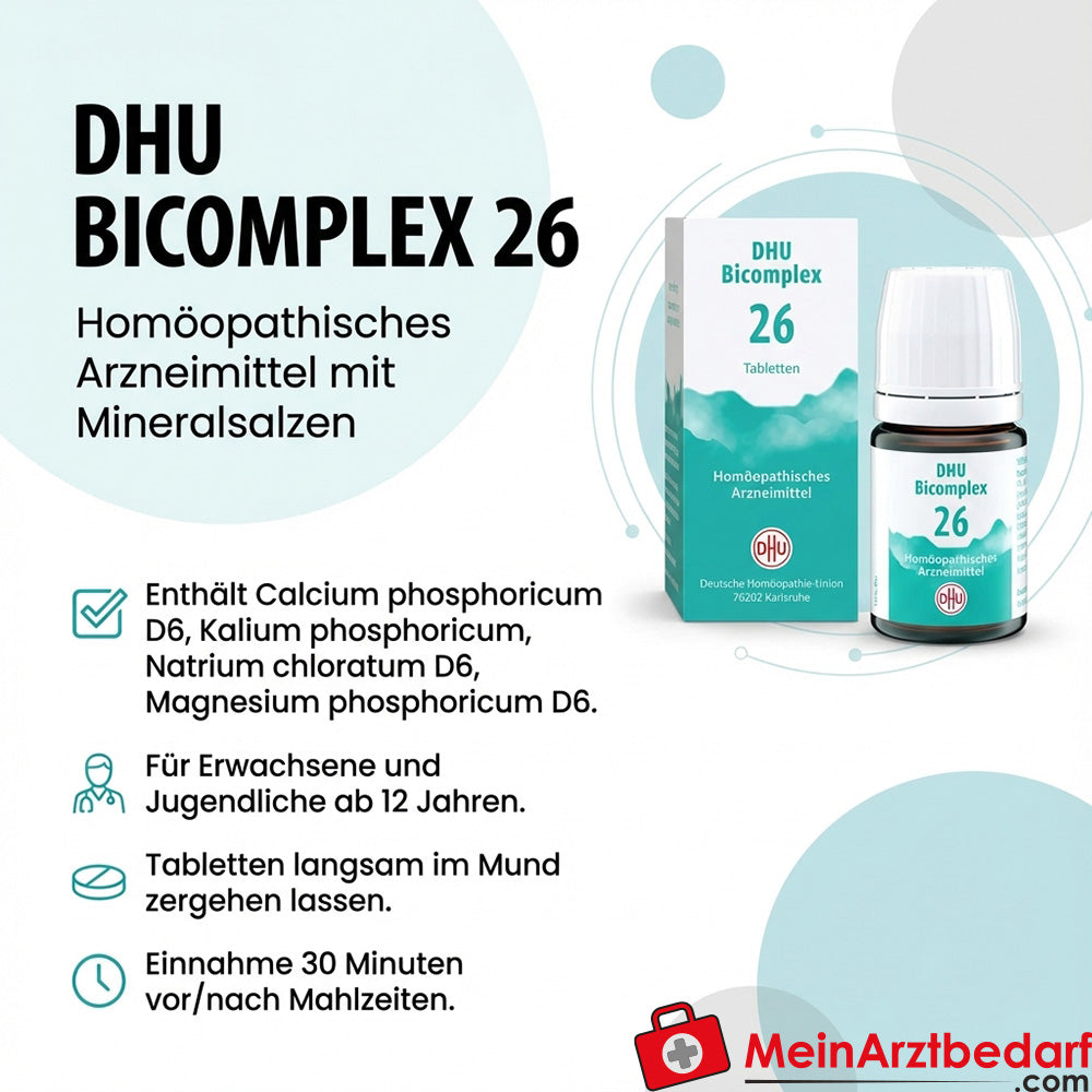 DHU Bicomplex 26 comprimés avec Calcium phosphoricum D6 homéopathique